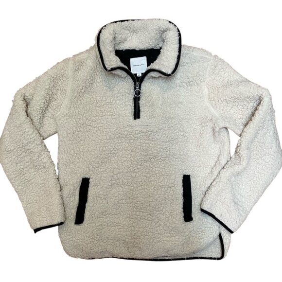 Thread & Supply Tops - Thread &Supply cream colored wubby fleece ¼ zip pullover S
